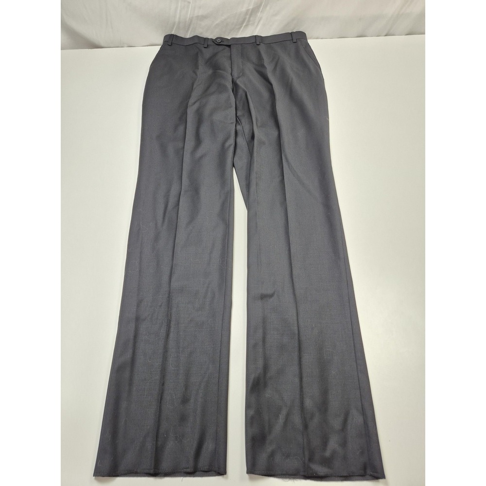 MICHAEL Michael Kors Dress Pants Mens 37x36 Black Wool Flat Front Straight NWT